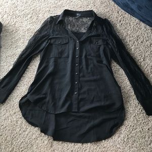 Black lace blouse