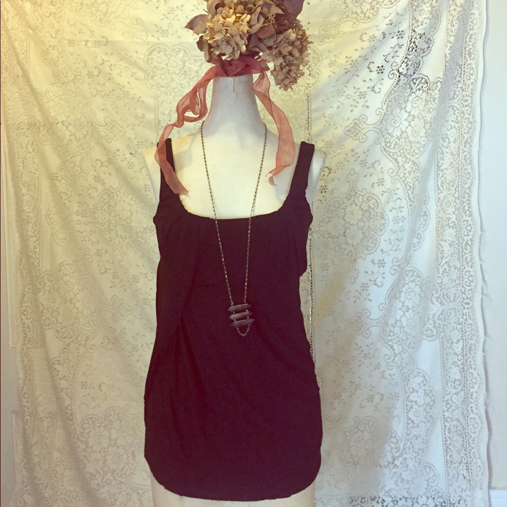 Julienne W Black rouched shirt