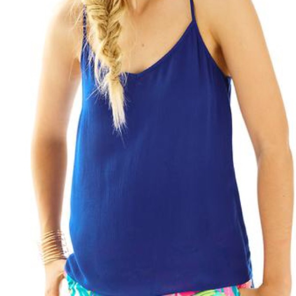 NWT Lilly Pulitzer Dusk Top Bomber Blue