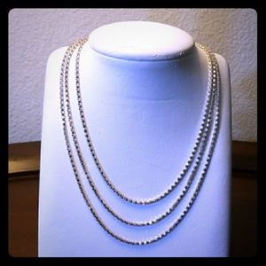 925 Sterling silver 3 STR Necklace.