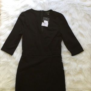 Topshop Sexy Black Wrap style dress size 4