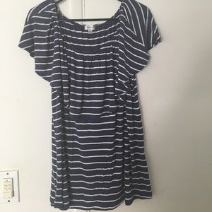 Navy Off the shoulder top