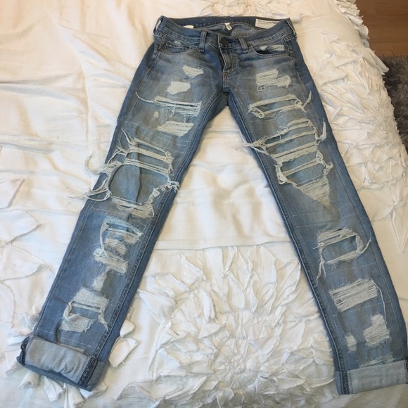 rag & bone Denim - Rag & Bone distressed dre boyfriend Jean size 24