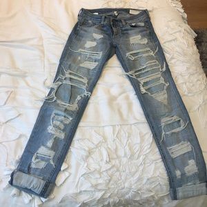 Rag & Bone distressed dre boyfriend Jean size 24