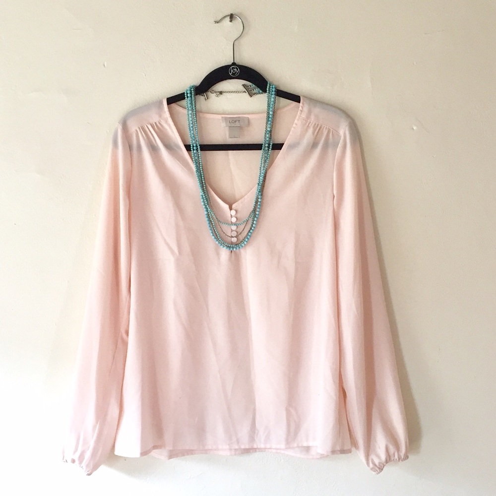 LOFT Powder Pink Blouse