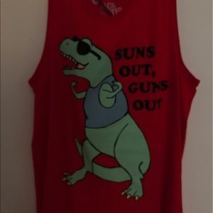 Suns out guns out muscle tee from Hot Topic