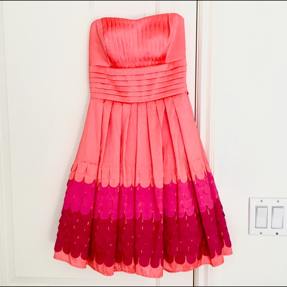 B. Darlin Coral Taffeta Dress