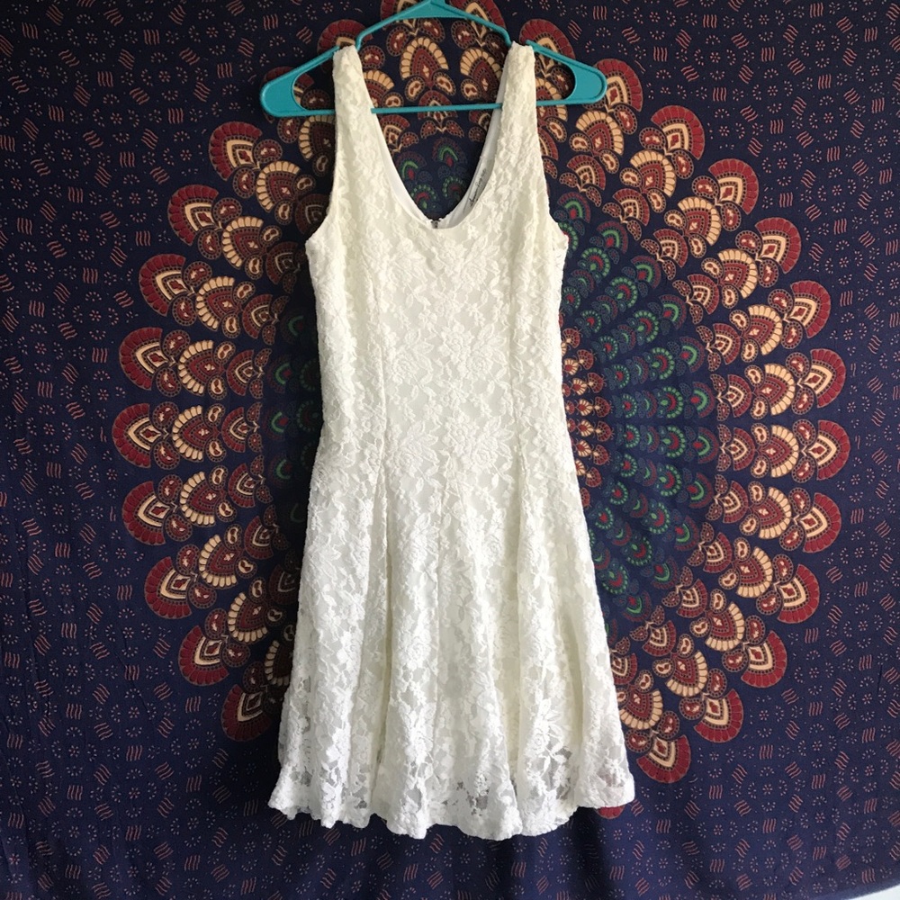 Cream Lace Dress A-Line