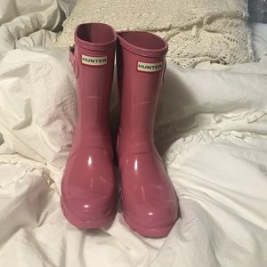pink hunter rain boots