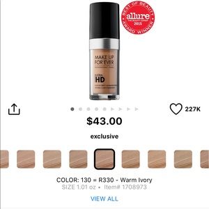 Make Up For Ever Foundation In Color Ivory