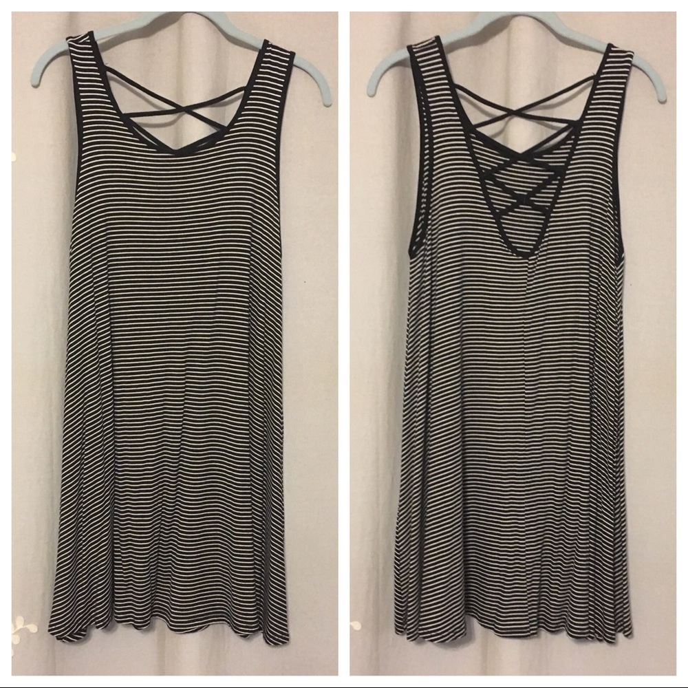 Striped basic dress