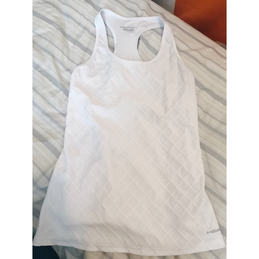 White workout tank