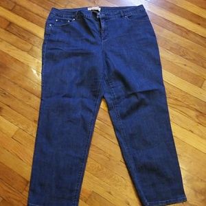Blue stretch classic denim jeans