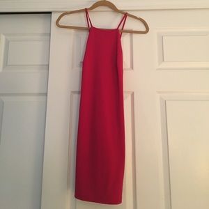 Pink low back cocktail dress
