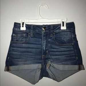 American Eagle Hi- Rise Shortie Jean Shorts 00