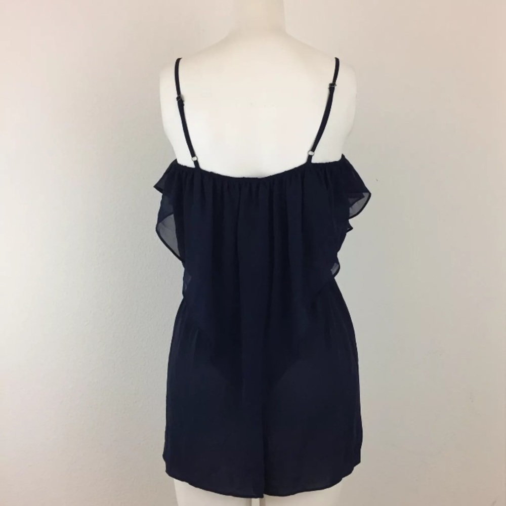 BCBGENERATION Navy Ruffle Romper - Picture 5 of 8