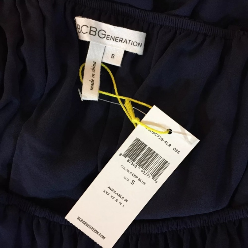 BCBGENERATION Navy Ruffle Romper - Picture 7 of 8