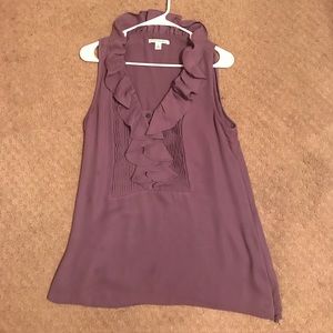Purple stylish banana republic blouse