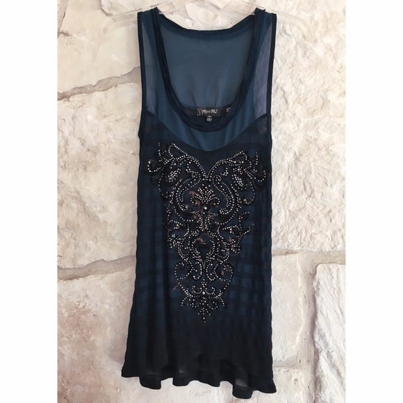 NWOT Miss Me Rhinestone Tank Top - Picture 1 of 3