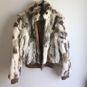 Real rabbit fur jacket