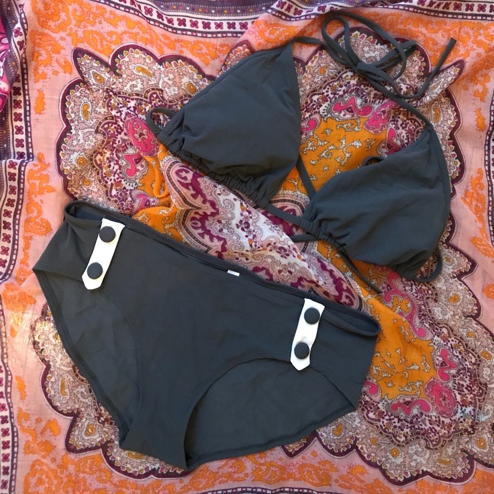 Gap Gray and White Bikini