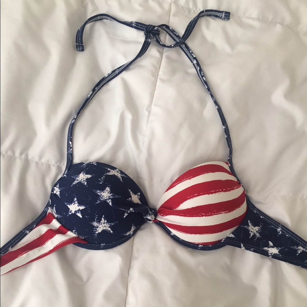 Push-Up American Flag Bikini Top