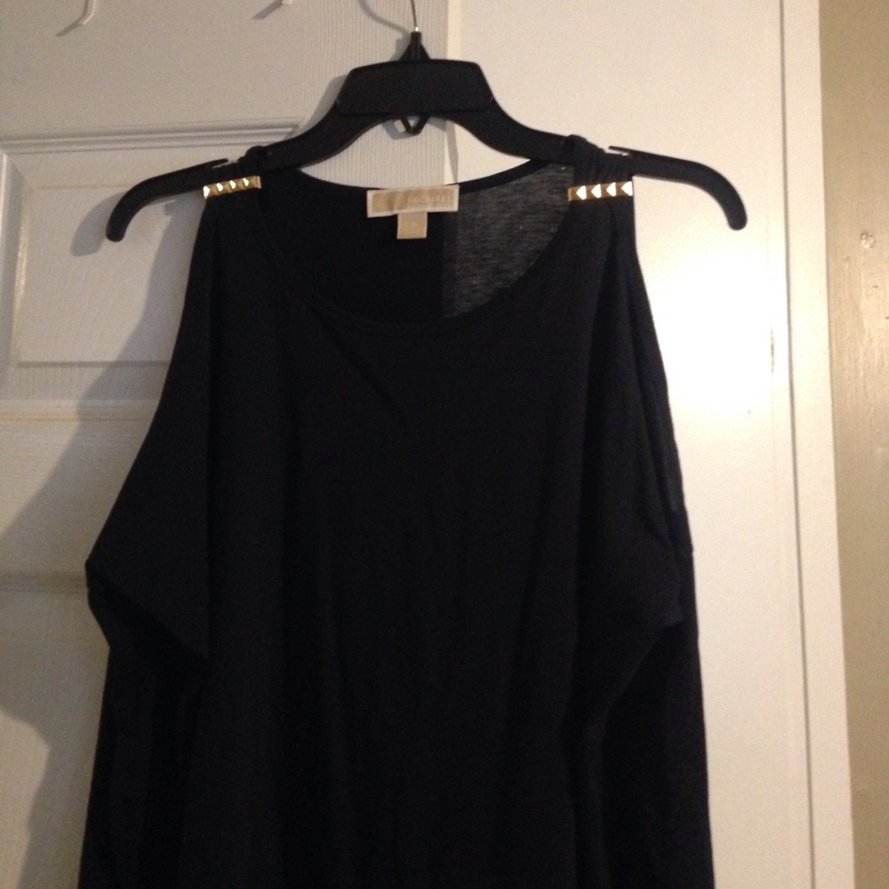 MK cold shoulder long sleeve t-shirt