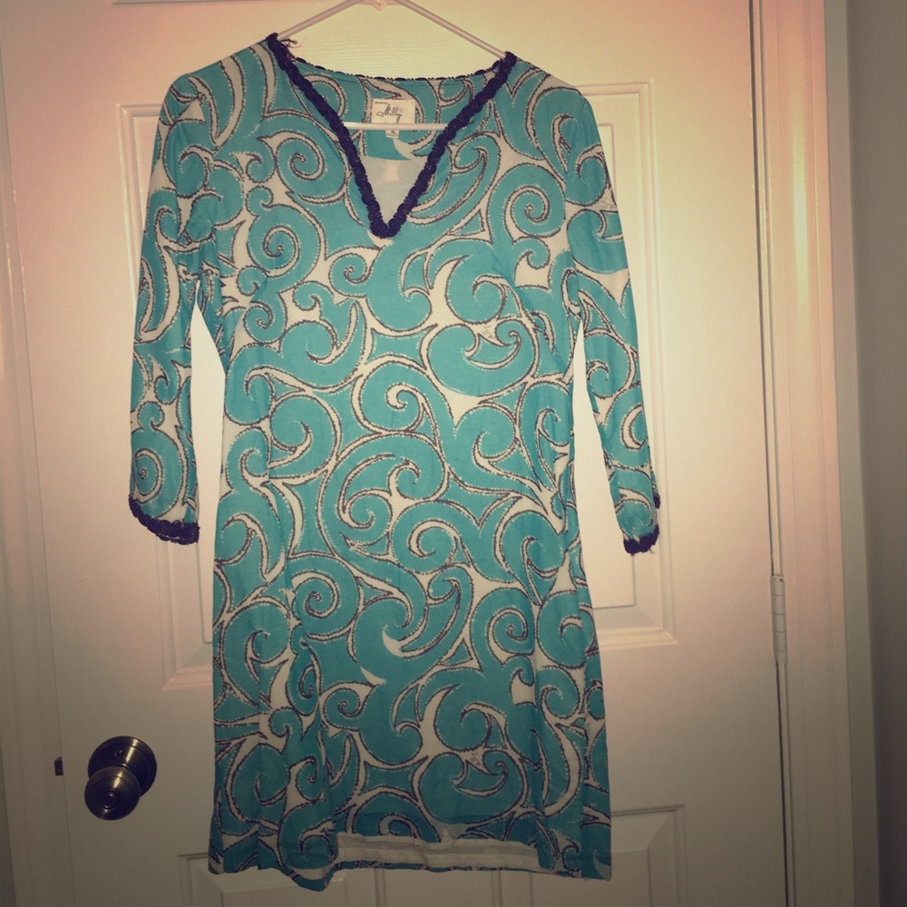 Milly turquoise and white dress