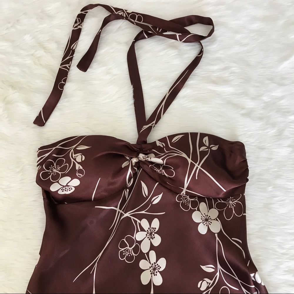 Brown Floral Dress
