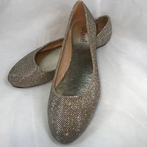 Elegant  Silver Sparkle Flats