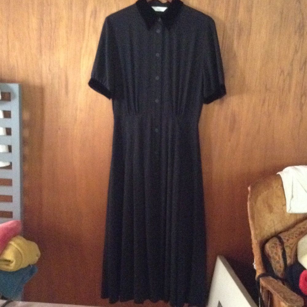 Long Vintage Button Down Dress