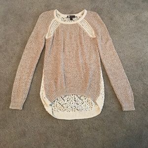 See through back sweater!