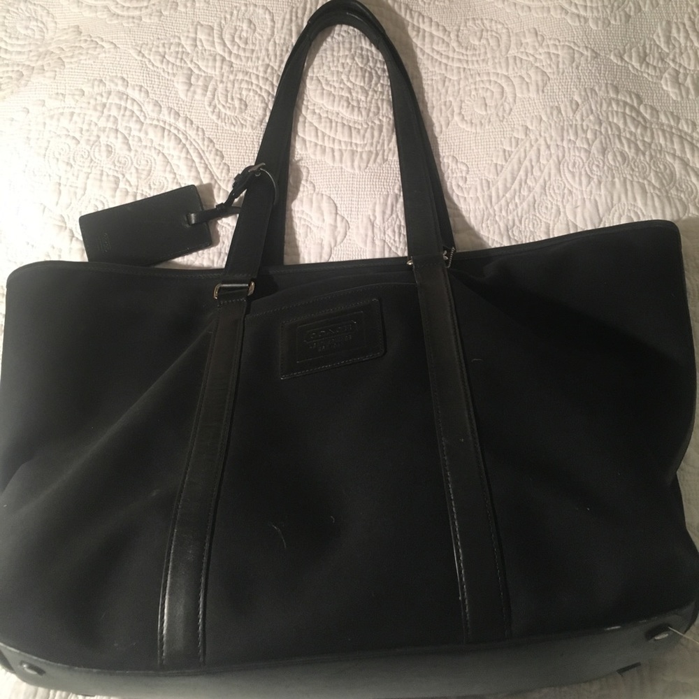 COACH Large black tote bag, great for diaper bag!