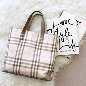 Burberry pink tote bag