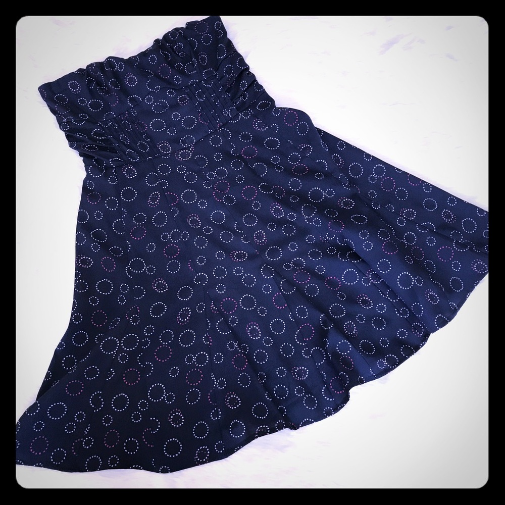 American Eagle | Strapless Navy Dress