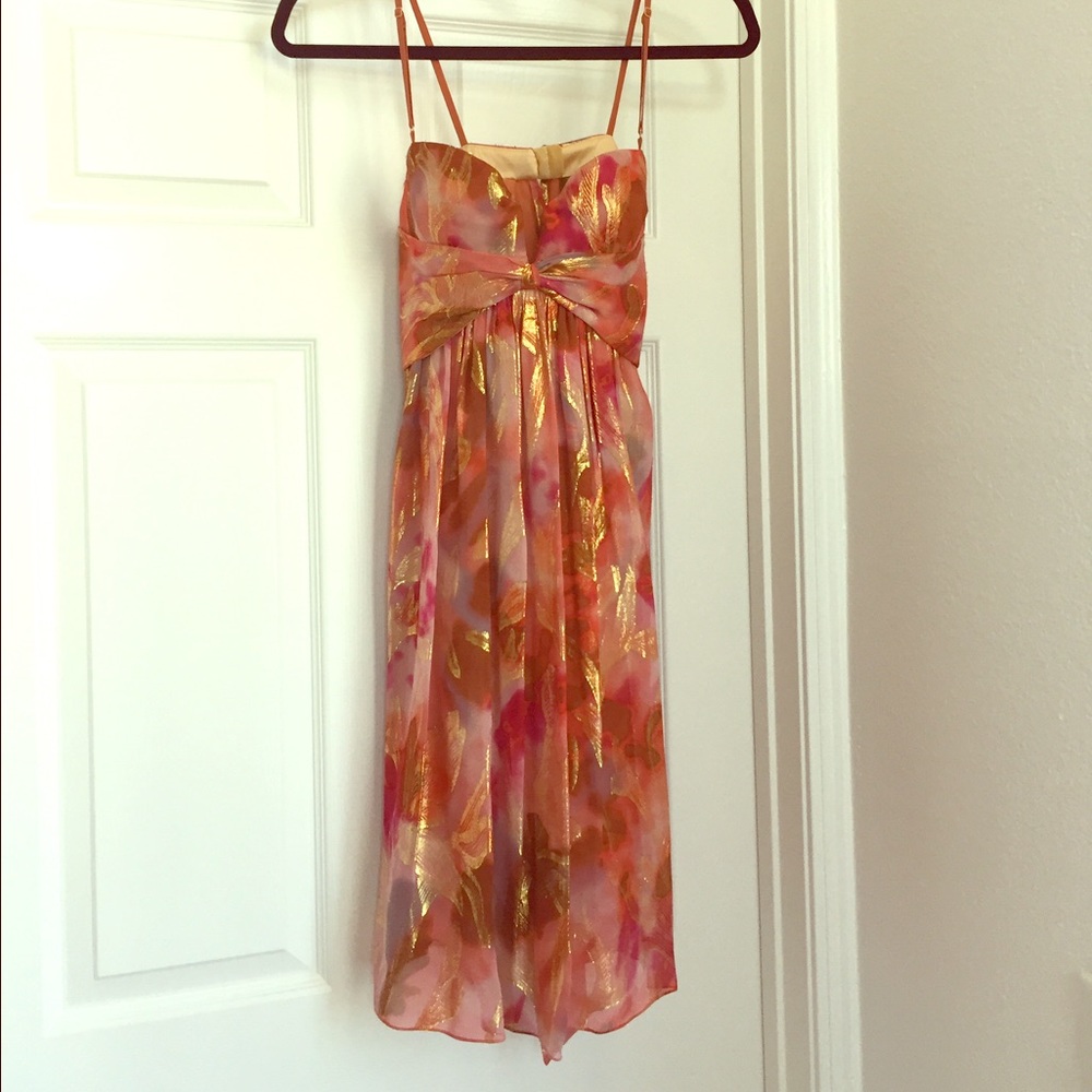 Nicole Miller Silk Lava Dress