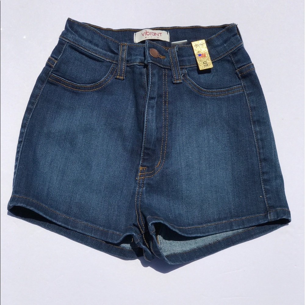 High waisted soft denim shorts 😜