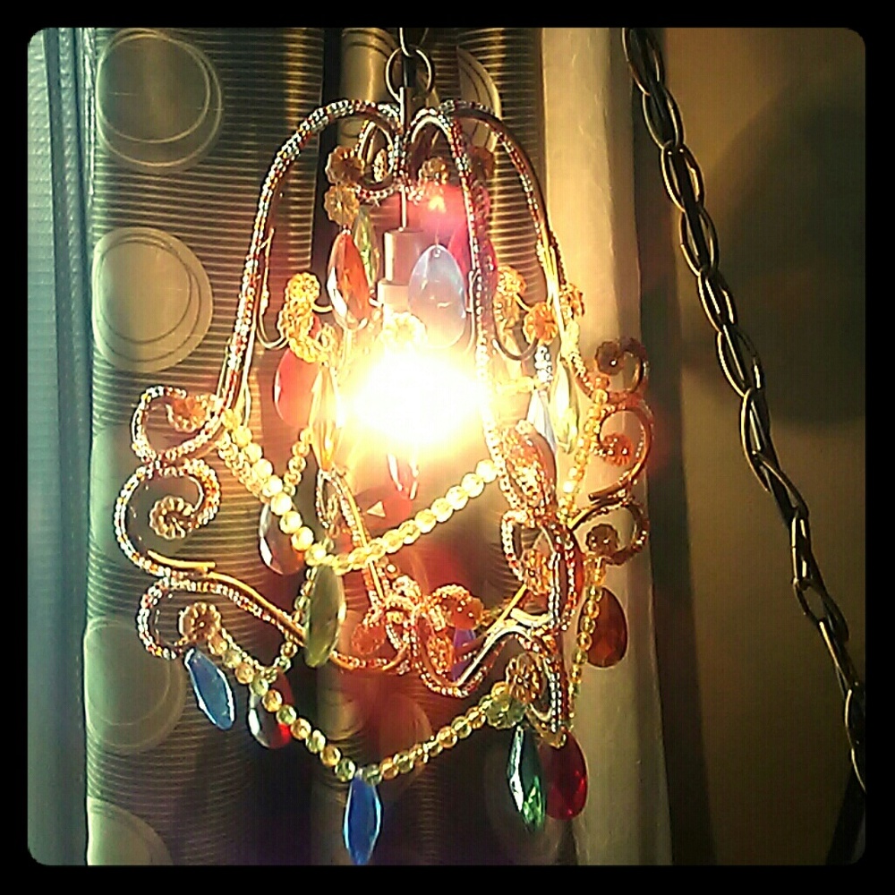 Colorful mini chandelier