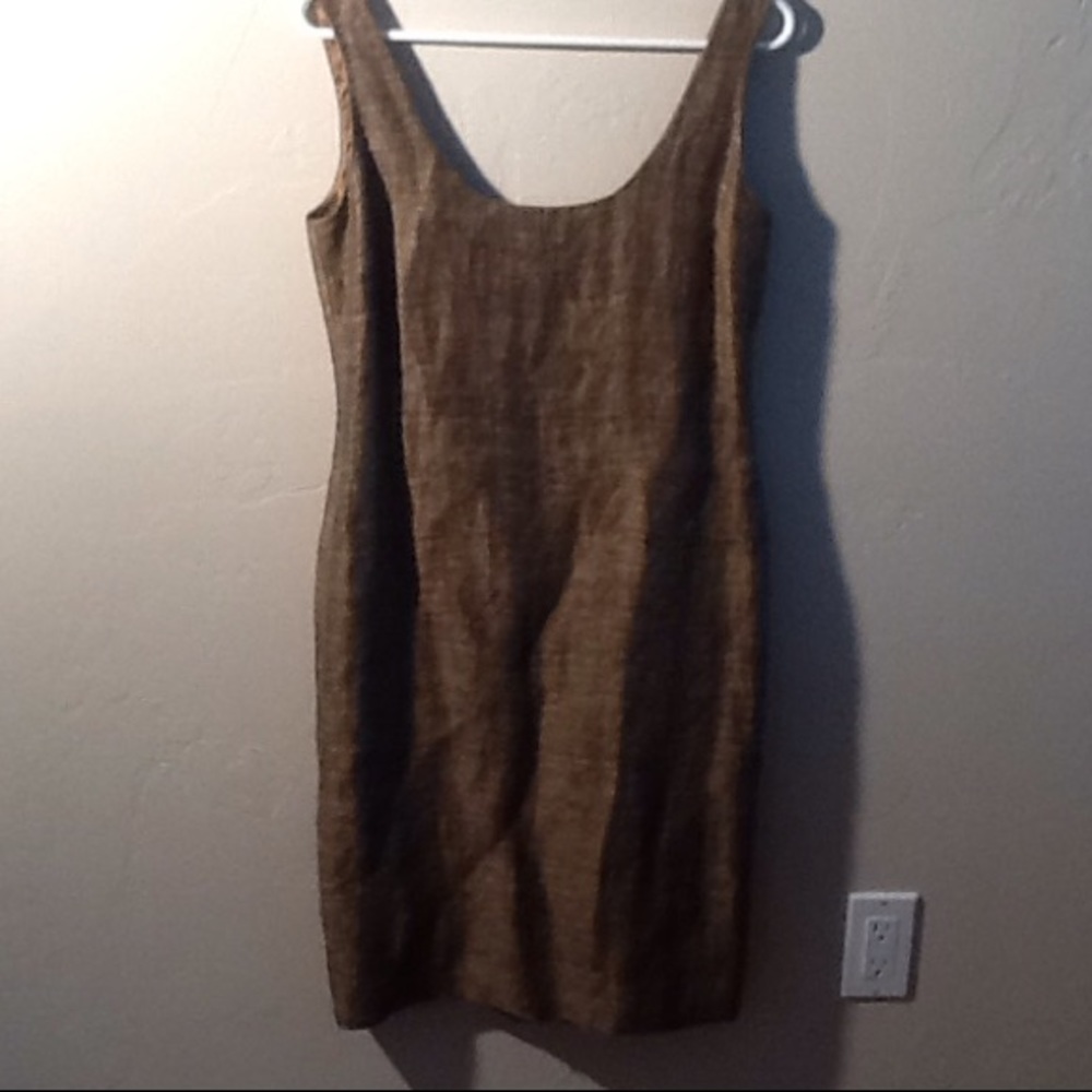 Dana Buchanan Brownish Gold Linen Dress/Jumper