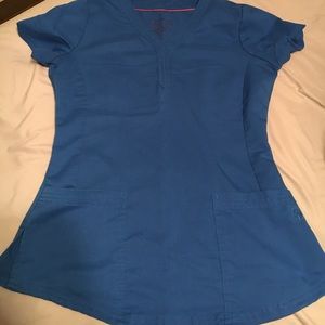 Healing Hands royal blue scrub top