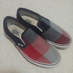 Red Gray Black Vans