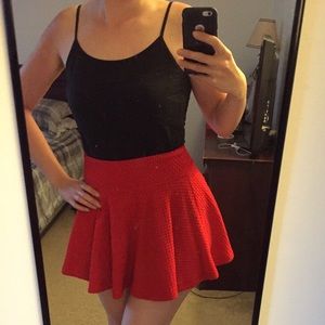 Cherry Red Swing Skirt by Cooperative