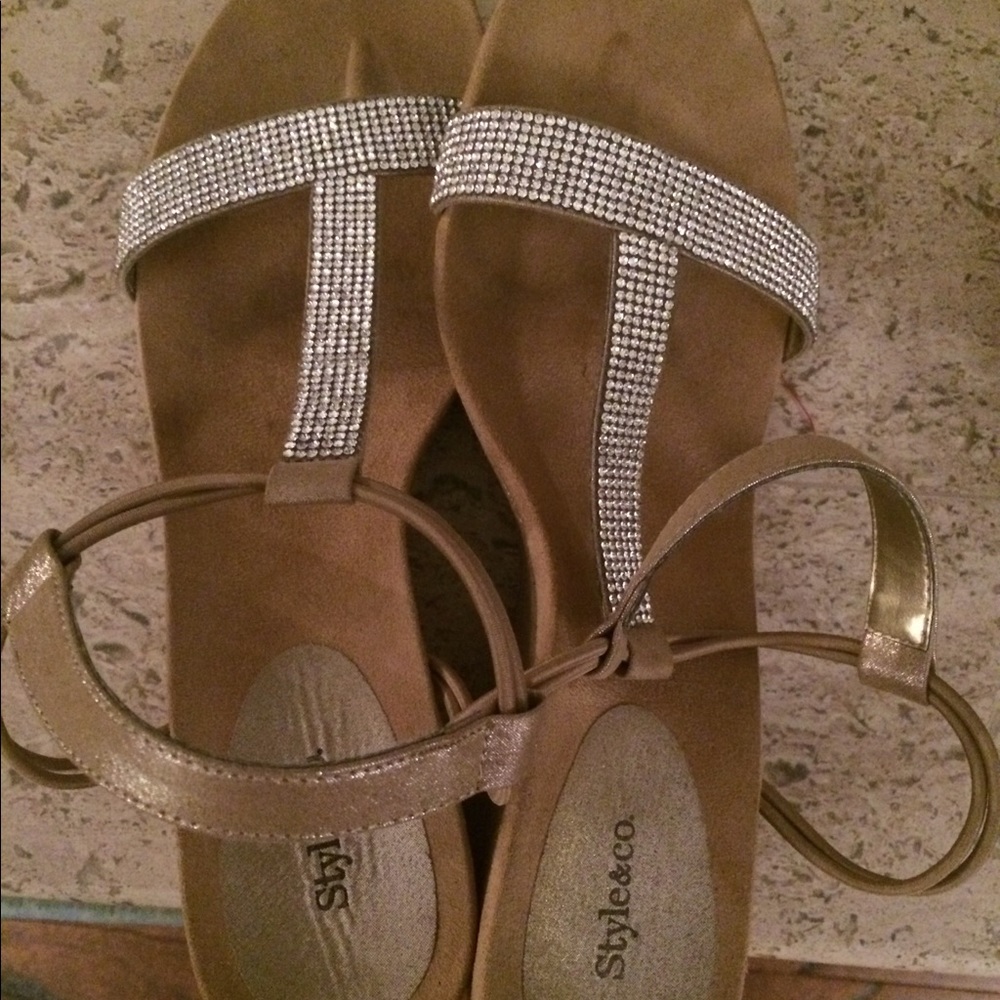 Wedge sparkle heels