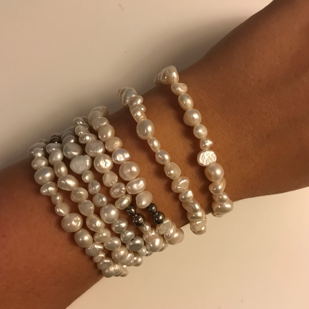 Silpada Sterling & Freshwater Pearl 7 Bracelets