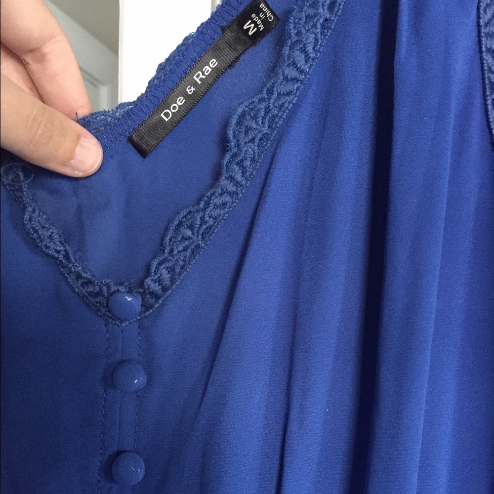 Doe & Rae blue button up sundress