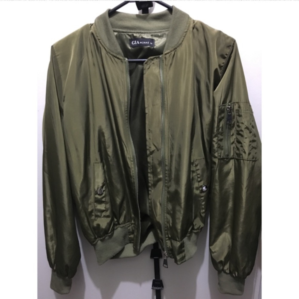 Olive Green Bomber Jacket