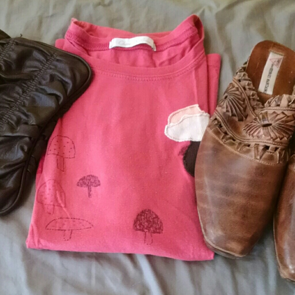 Charlotte Russe Pink Mushroom Shirt