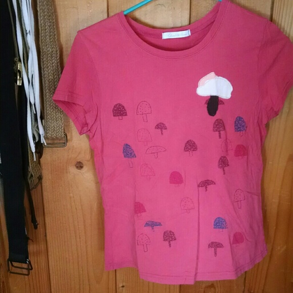 Charlotte Russe Pink Mushroom Shirt - Picture 3 of 5