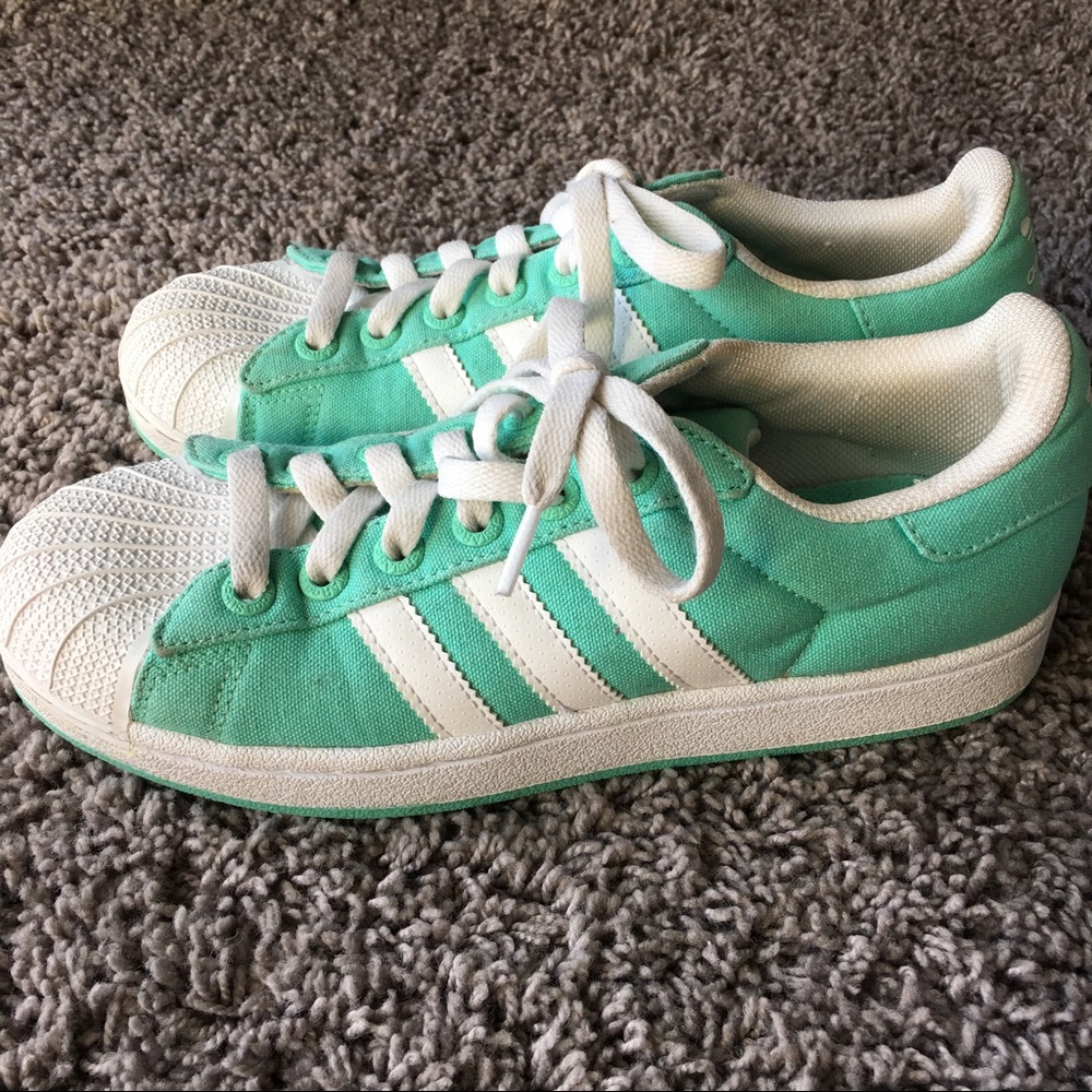 Adidas blue tennis shoes size 7.5