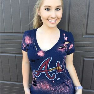 Distressed Atlanta Braves Shirt